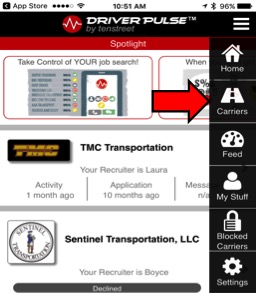 Driver Pulse Menu